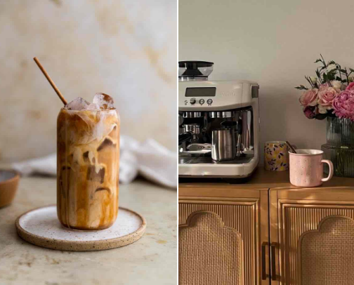 how i put together my at home coffee bar ☕️ cover photo collage