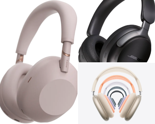 Best Noise-Canceling Headphones for Travel & Work cover photo collage