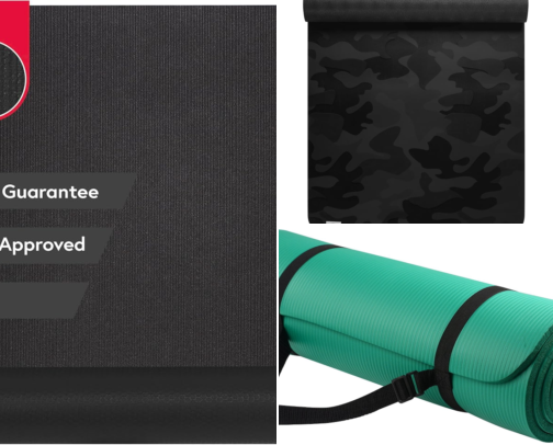 I Finally Found a Yoga Mat That Doesn't Slide on My Apartment Floor cover photo collage