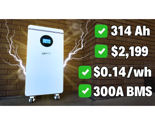 10,400W... This $2,200 Budget Wall Battery Didn't Flinch! WattCycle 314Ah cover photo collage