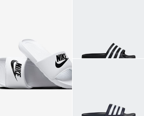 Nike slides cover photo collage