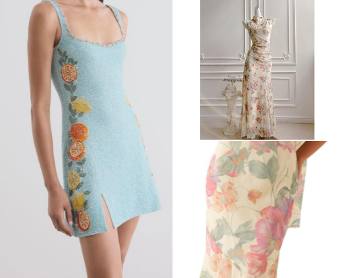European Summer Essentials: Floral Dresses & Tankini/Bikini Outfits cover photo collage