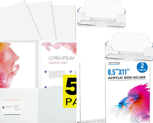 Office supplies cover photo collage