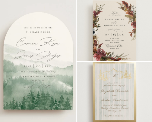 Creative, Personalizable Wedding Invitations cover photo collage