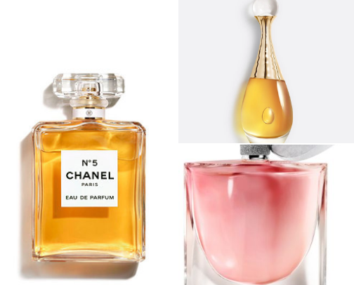 Best selling perfumes cover photo collage