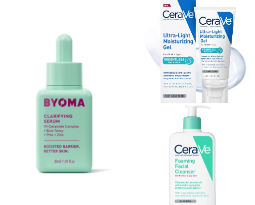 Skincare recs for acne-prone skin✨🪩 cover photo collage