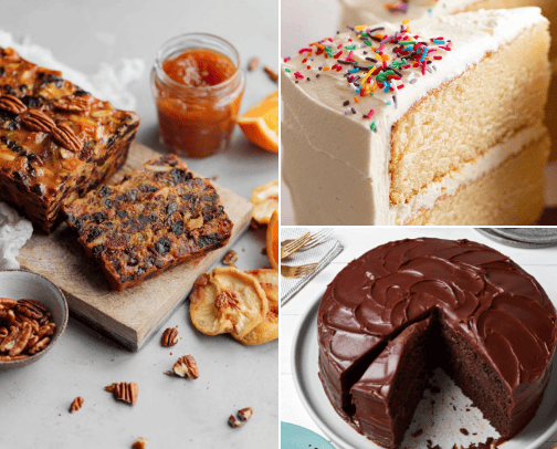 My Favorite Cake Recipes cover photo collage