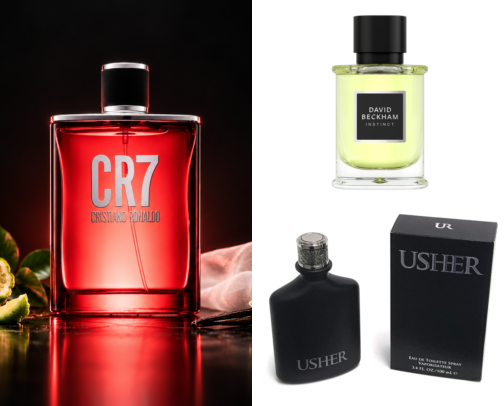 Male Celebs-Made Perfume cover photo collage