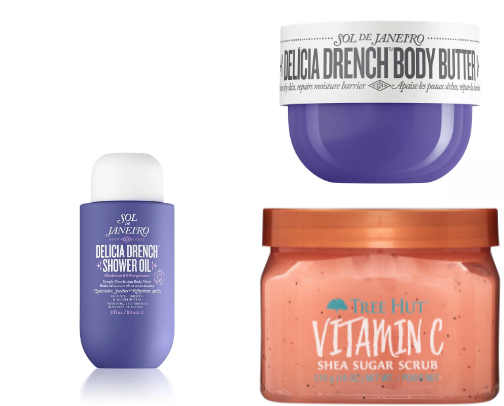 Body care must haves cover photo collage