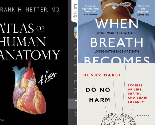 Med School Books cover photo collage