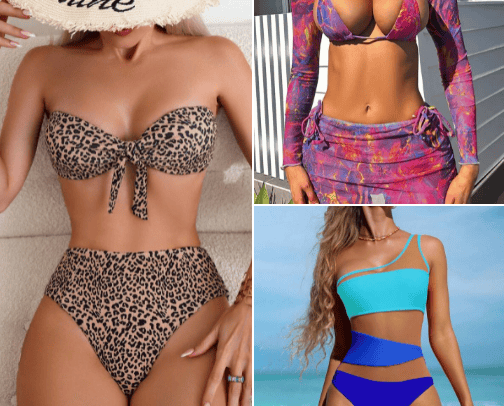 Affordable swimwear cover photo collage