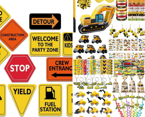 Construction Party 🚧 cover photo collage