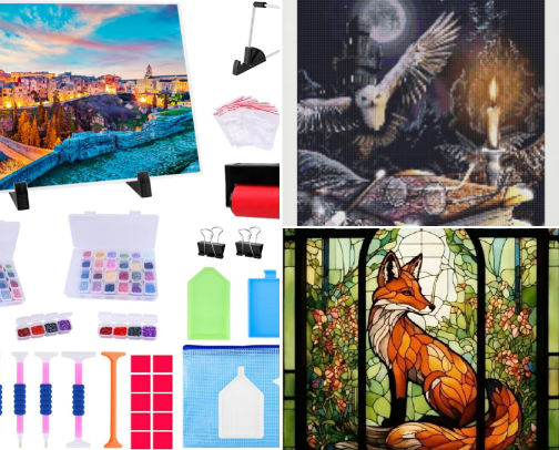 Diamond painting must haves cover photo collage