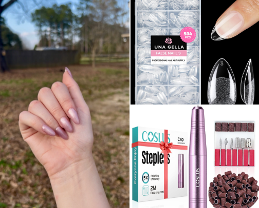 Everything you need for DIY nails💅🏻 cover photo collage
