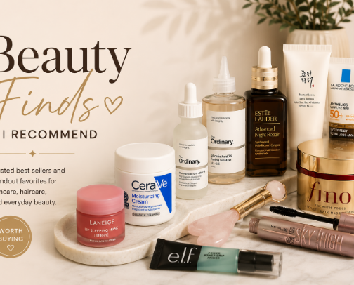 Beauty Finds I Recommend cover photo collage