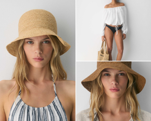 aritzia hat + bag cover photo collage
