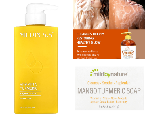 Turmeric supplements cover photo collage