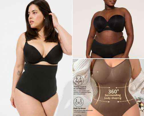 Plus Size "unmentionables" cover photo collage