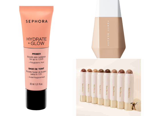 Base makeup from sephora for oily skin cover photo collage