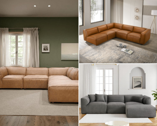 Obsessed with my perfect boho new couch cover photo collage