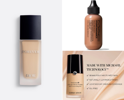 foundations WORTH your money for YOUR skin type🤍🧴 cover photo collage