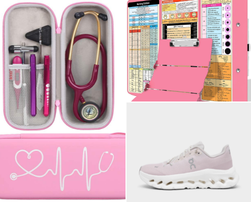 Nursing School ESSENTIALS… I promise 🥹✨ cover photo collage