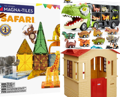 Little Boy Favorite Toys and Activities cover photo collage