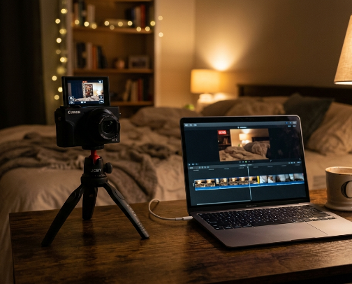 Vlog & content creator gear I actually use 📹✨ cover photo collage