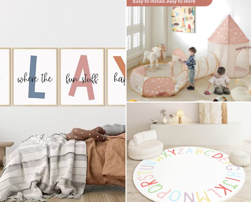 Pinterest inspired Play room essentials cover photo collage