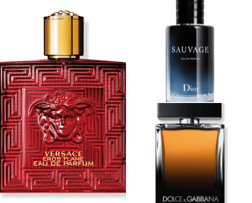 Men's perfumes cover photo collage