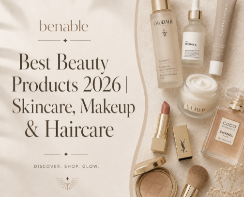 Best Beauty Products 2026 | Skincare, Makeup & Haircare cover photo collage