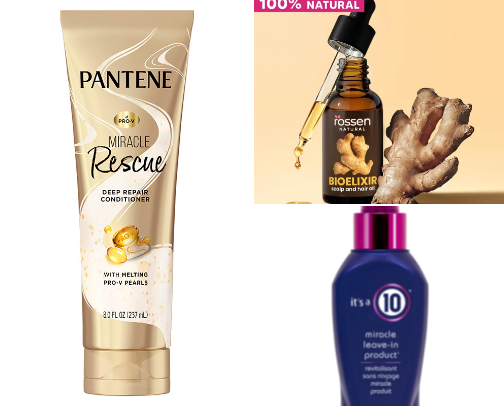 Hair products cover photo collage
