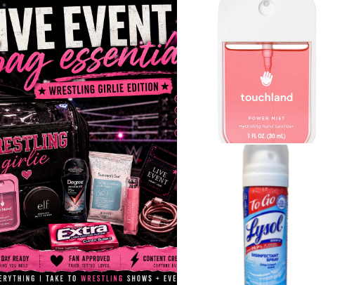 Wrestling Girlie Live Event Bag Essentials cover photo collage