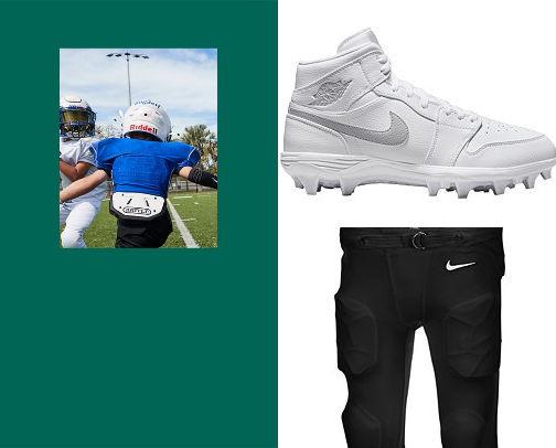 Youth football gear cover photo collage