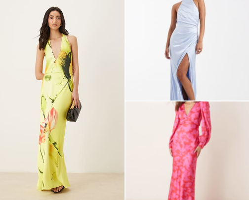 DRESSES - wedding guest, party, gala night or prom cover photo collage