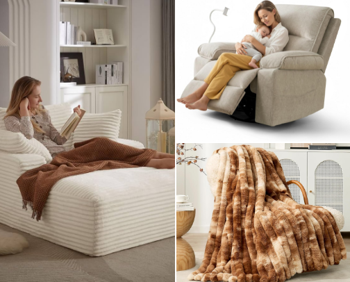 Cozy Reading Corner Finds cover photo collage