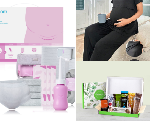 Everyone’s buying for the baby… but don’t forget about Mom 🥹💖” cover photo collage