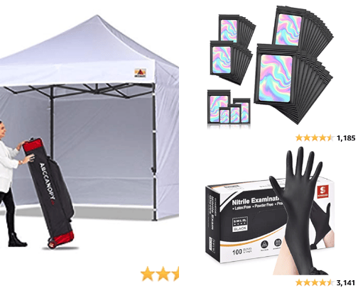 Items I use for my cookie business cover photo collage