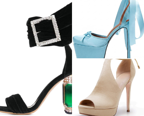 Trendy heels cover photo collage