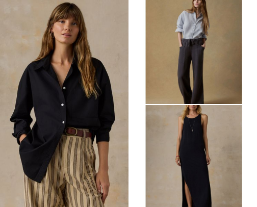 Black & Dark Natural-Fiber Clothing for Women Over 40 cover photo collage
