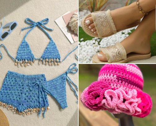 Be the Lady Stunning in Crochet Outfits All Year Round cover photo collage