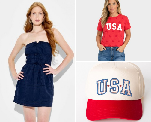 Patriotic Finds Worth Adding to your Cart. cover photo collage