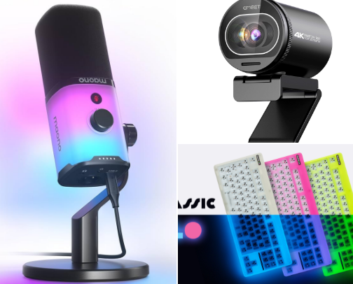 The best products I'd recommend as a full time streamer/ gamer 💻🖱️ cover photo collage