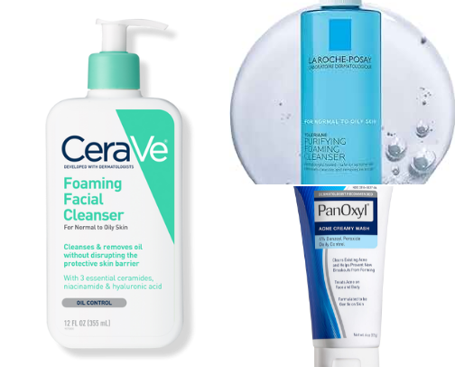 oily & acne prone skincare!! cover photo collage