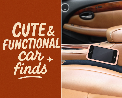 Cute & Functional Car Finds cover photo collage