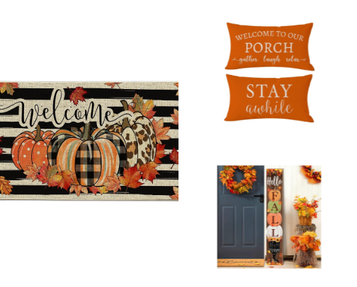 Fall Home Decor: front porch and interior inspiration cover photo collage
