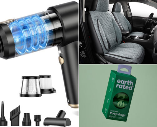 New Dog Mom Car Essentials cover photo collage