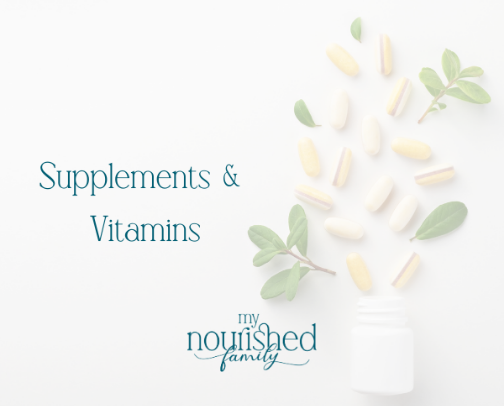 Vitamins & Supplements cover photo collage