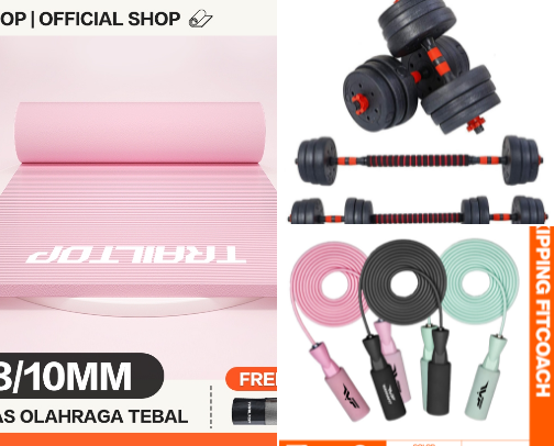Workout at home cover photo collage