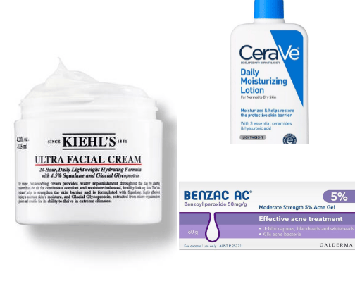 acne prone skincare routine  cover photo collage